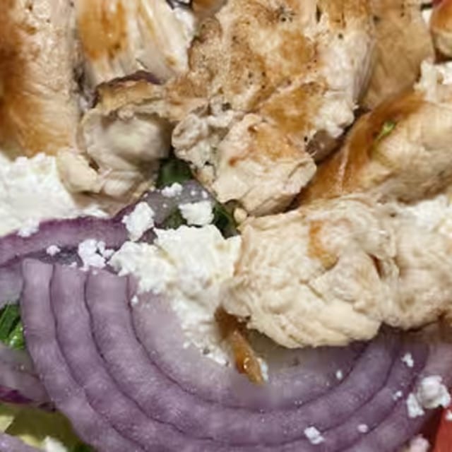 Grilled Chicken Greek Salad.