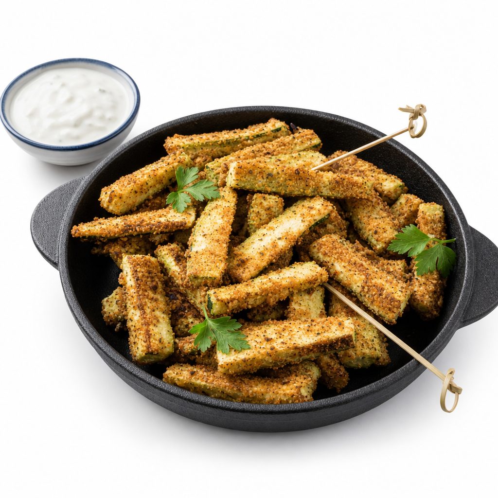 Zucchini Fries with Tzatziki Sauce.