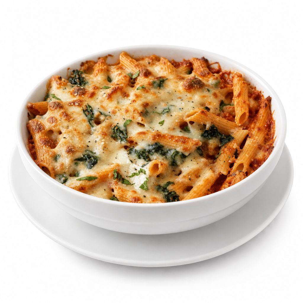 Baked Ziti & Meatball Pasta.