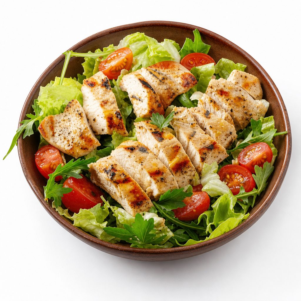 Grilled Chicken Caesar Salad.