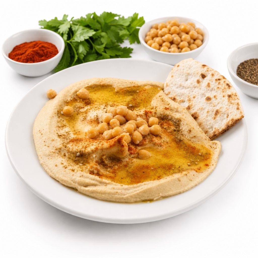 Hummus & Pita Bread.