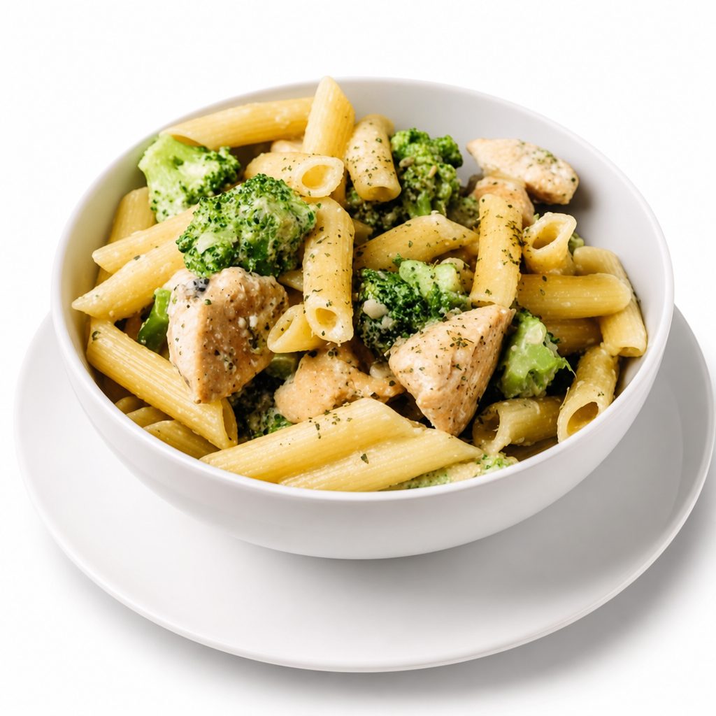 Chicken Broccoli Alfredo Pasta.