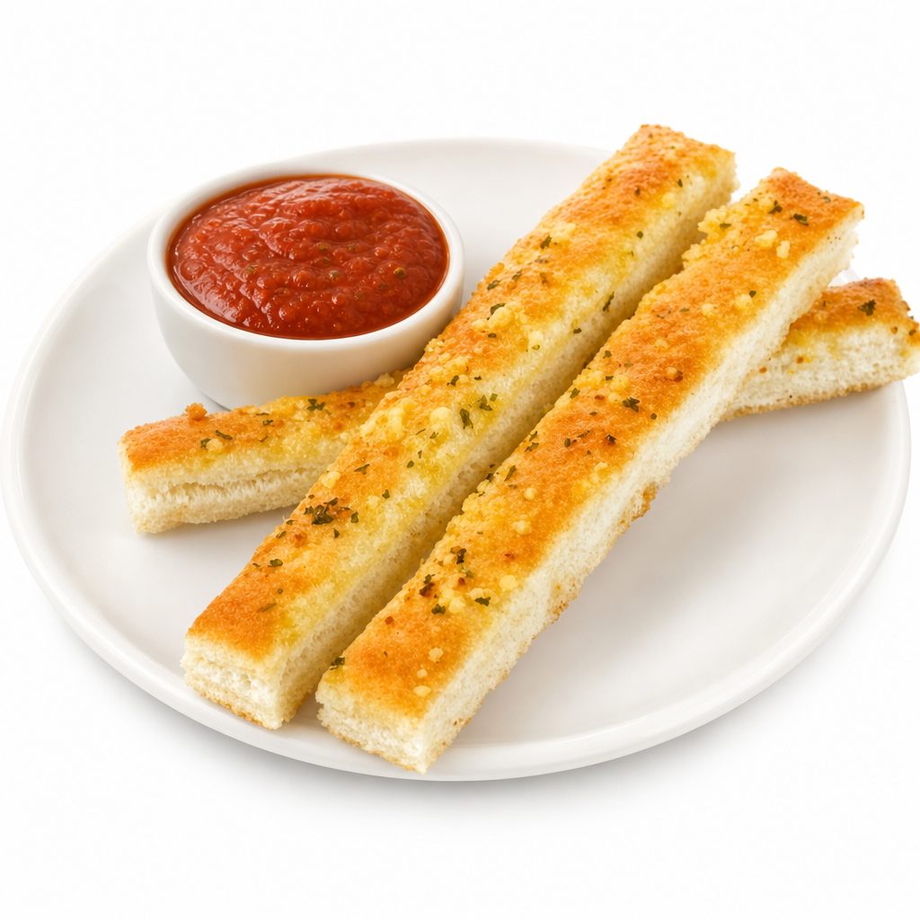 Bread Sticks with Marinara Sauce.