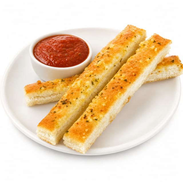Bread Sticks with Marinara Sauce.