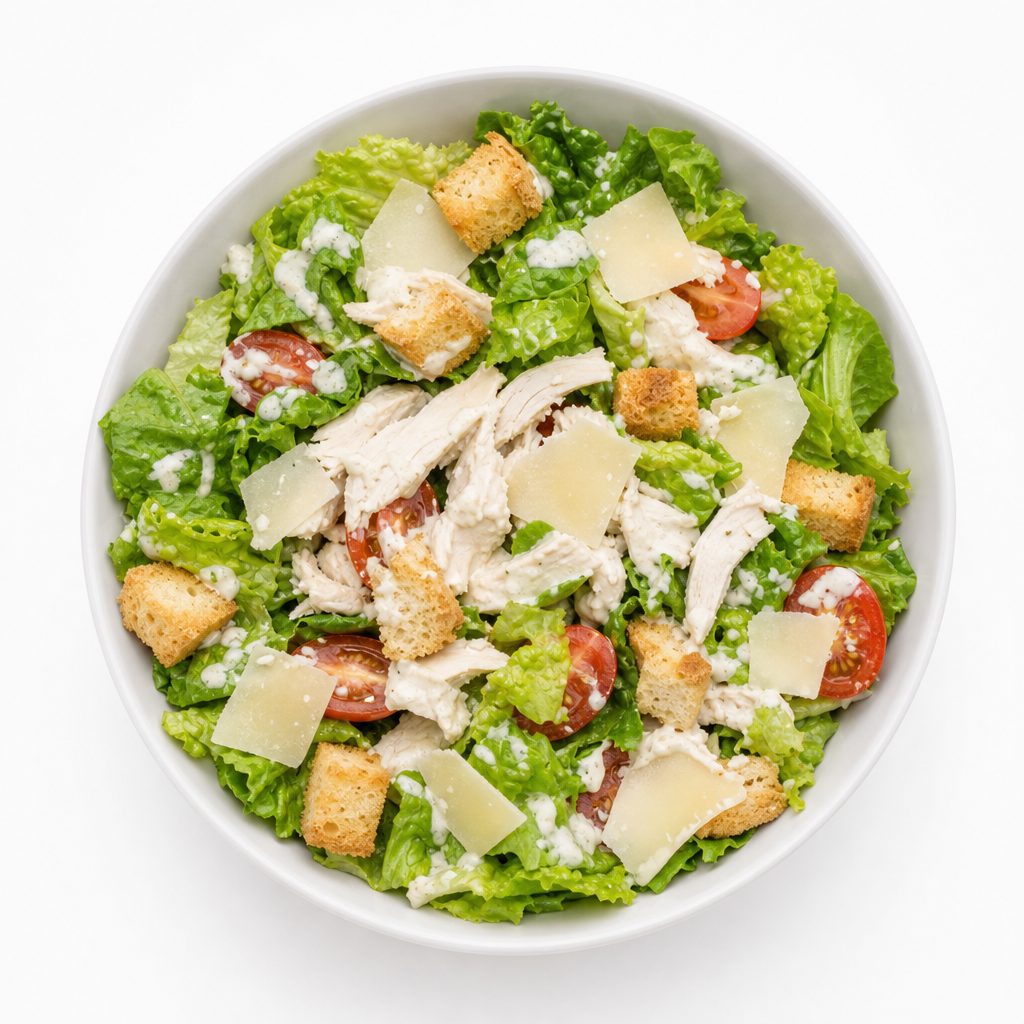 Crispy Chicken Caesar Salad.
