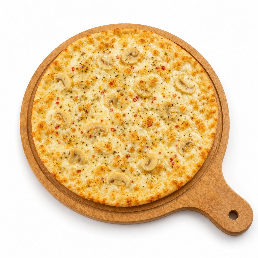 The Alfredo Pizza.