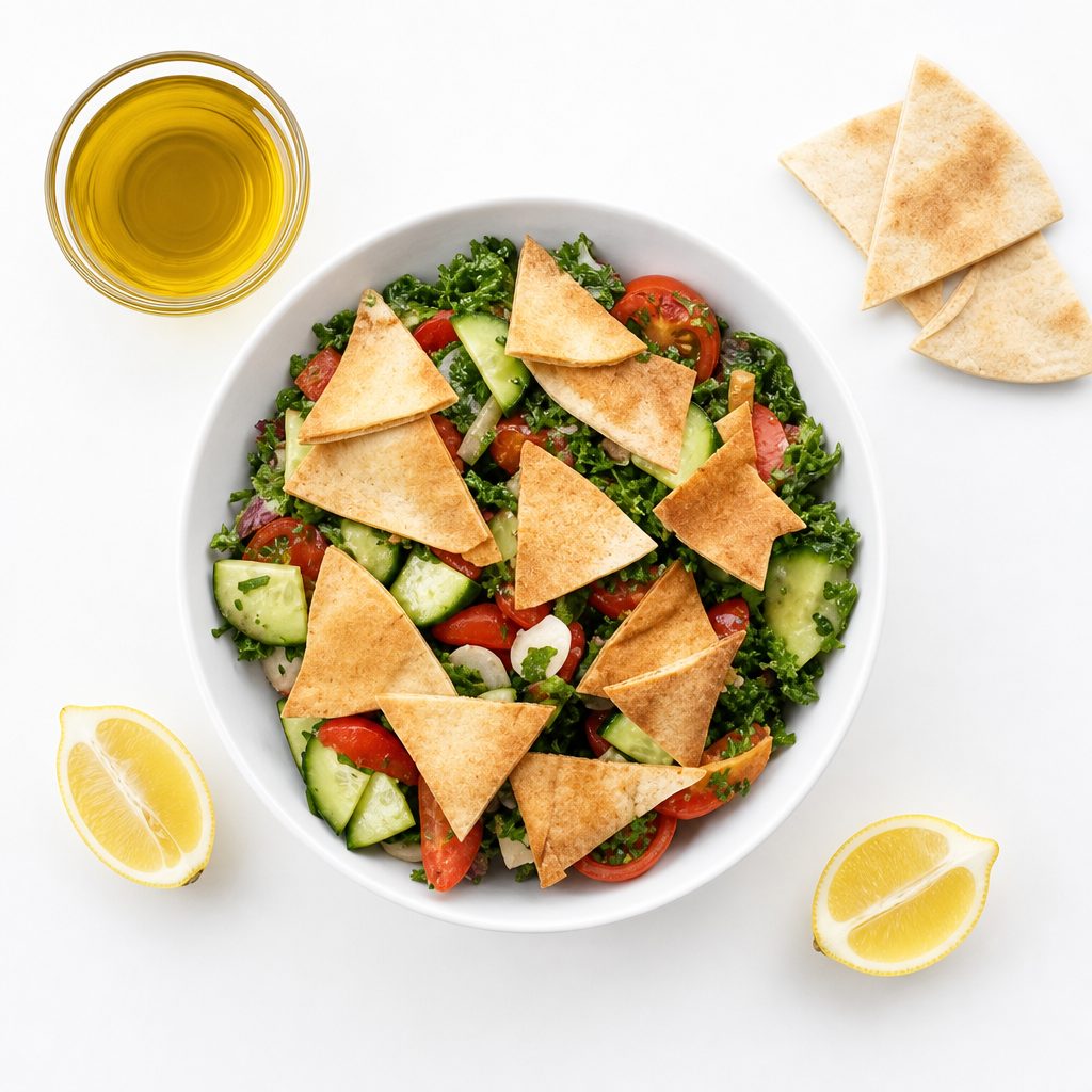Grilled Chicken Fattoush Salad.