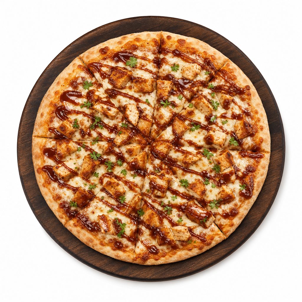 BBQ Chicken Pizza.