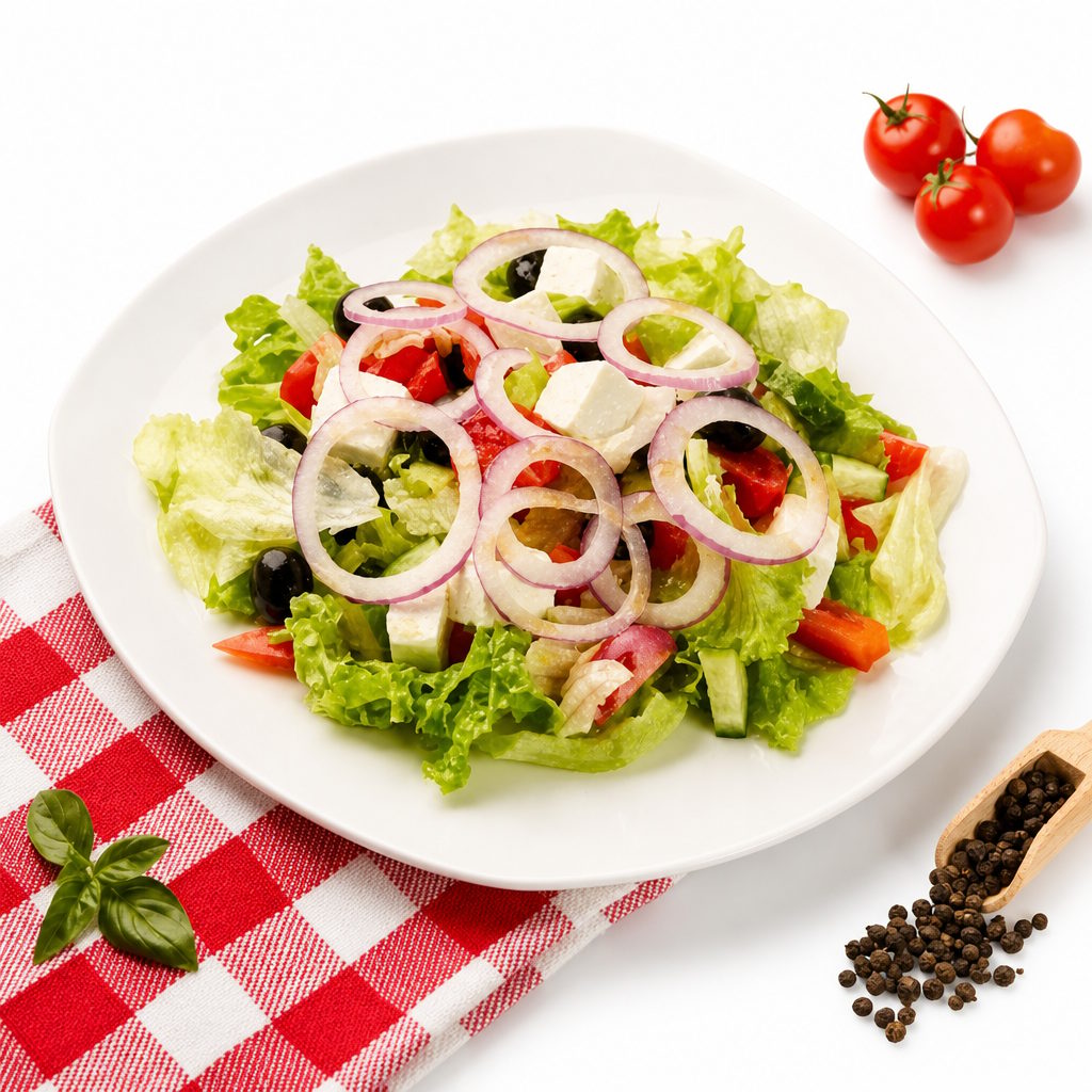Buffalo Chicken Greek Salad.