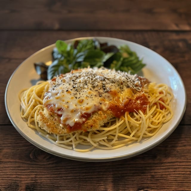 Chicken Parmesan Pasta.