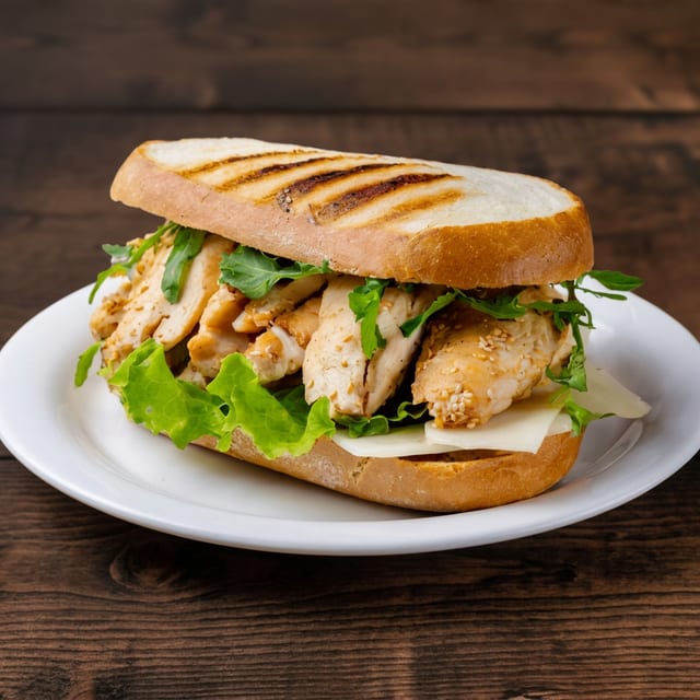 Grilled Chicken with Grilled Veggies Grinder.