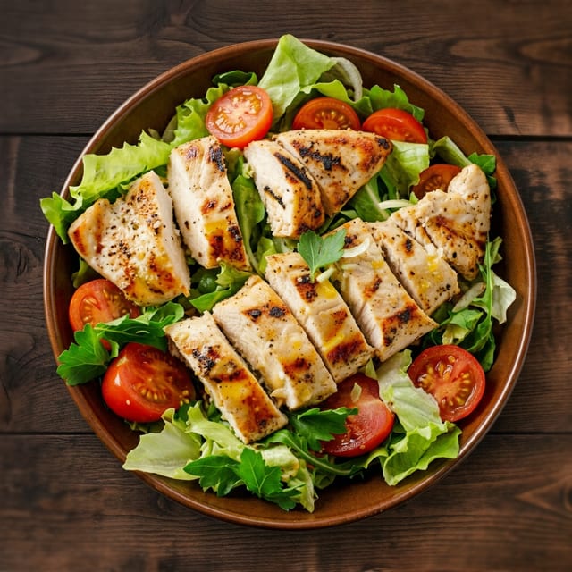 Grilled Chicken Caesar Salad.