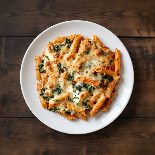 Baked Ziti & Sausage Pasta.