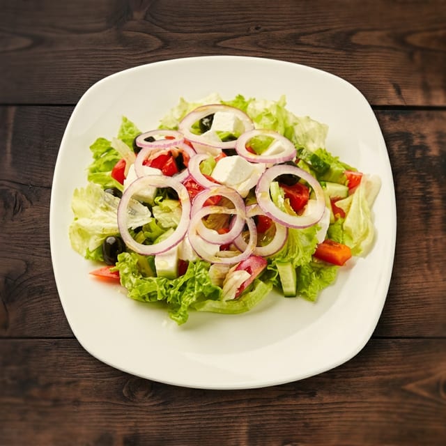 Buffalo Chicken Greek Salad.